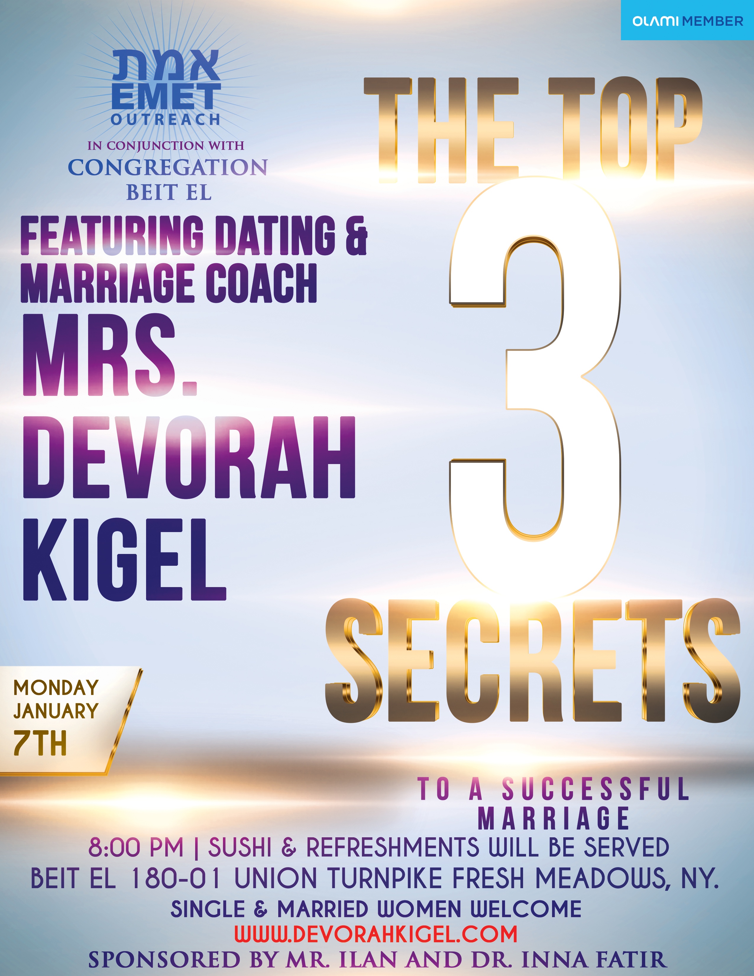 Reb Kigel Top 3 Secrets To Marriage 2018a